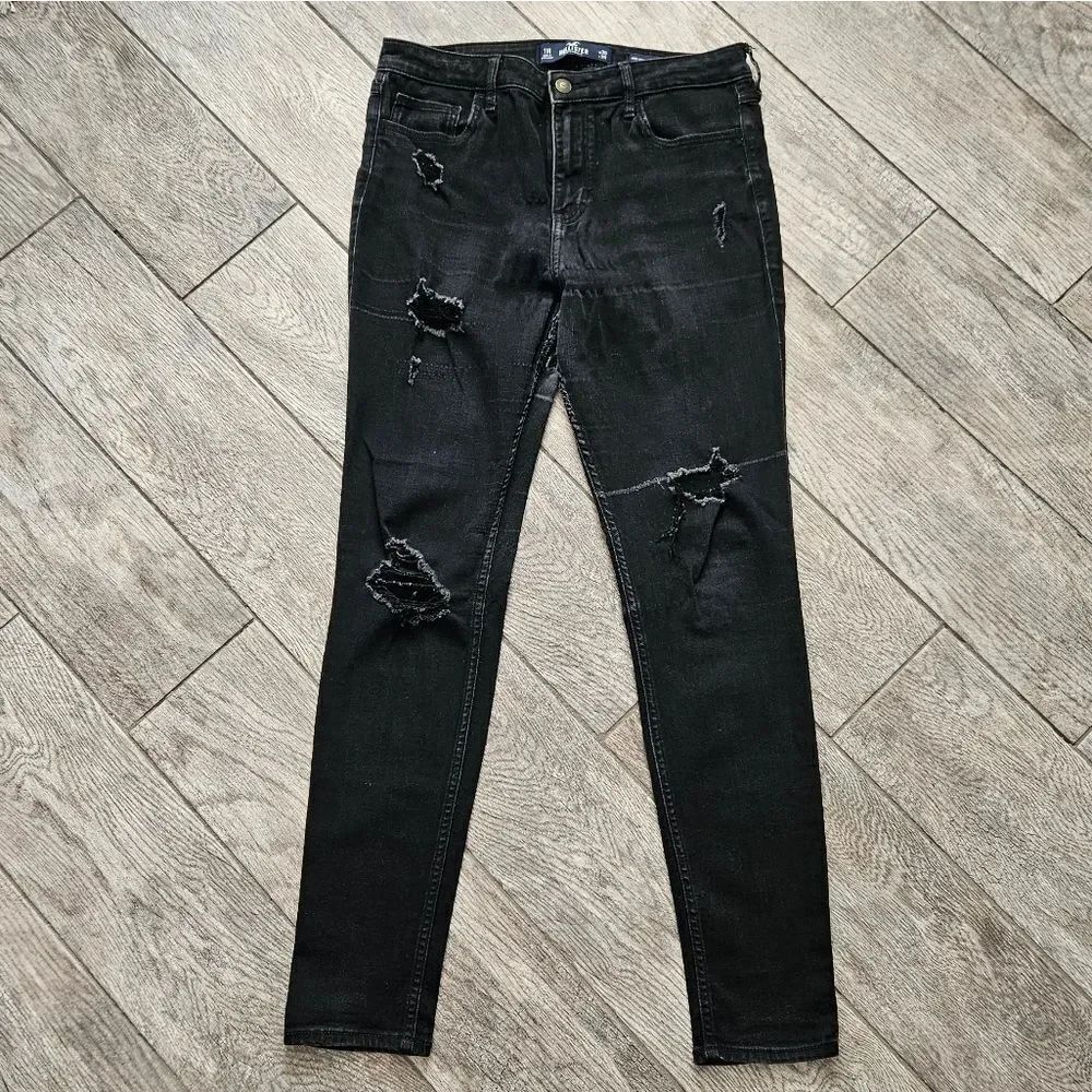 Hollister Black High-Rise Super Skinny Jeans 11R 30x30